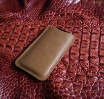 Bao da túi rút opba Obi S507 leather made in việt nam màu vàng bò nhạt 