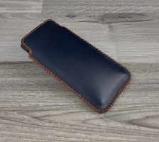 bao da túi rút Samsung galaxy note 10 plus da bò màu xanh 