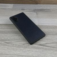 Ốp lưng ionecase Samsung Galaxy Note 10 plus da bò hạt chống sốc màu xanh đen