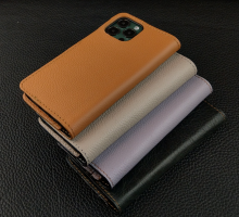 Bao da điện thoại 13 pro max handmade dạng ví da bò thật