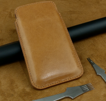 Bao da rút handmade IONECASE điện thoại 16 PRO Da Bò Thật