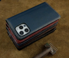 Bao Da iphone 13 PRO Handmade Cổ Điển Da Bò Thật
