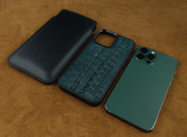 Bao da túi rút Dùng Ốp Lưng Iphone 17 Pro Max Da Bò Thật